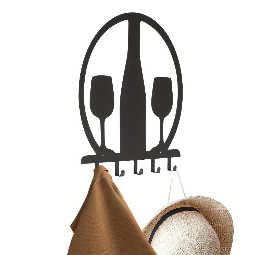 Metal Silhouette Key Hooks - Living Room Wall Decor and Wall-Mounted Holder. Versatile for Keys, Towels, Stylish Decorative Hook