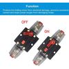 30A 40A 50A 60A 80A 100A 125A 150A Audio Circuit Breaker Auto Car Stereo Inline Fuse Holders Inverter, Manual Reset 12V-24V DC for Automotive Marine