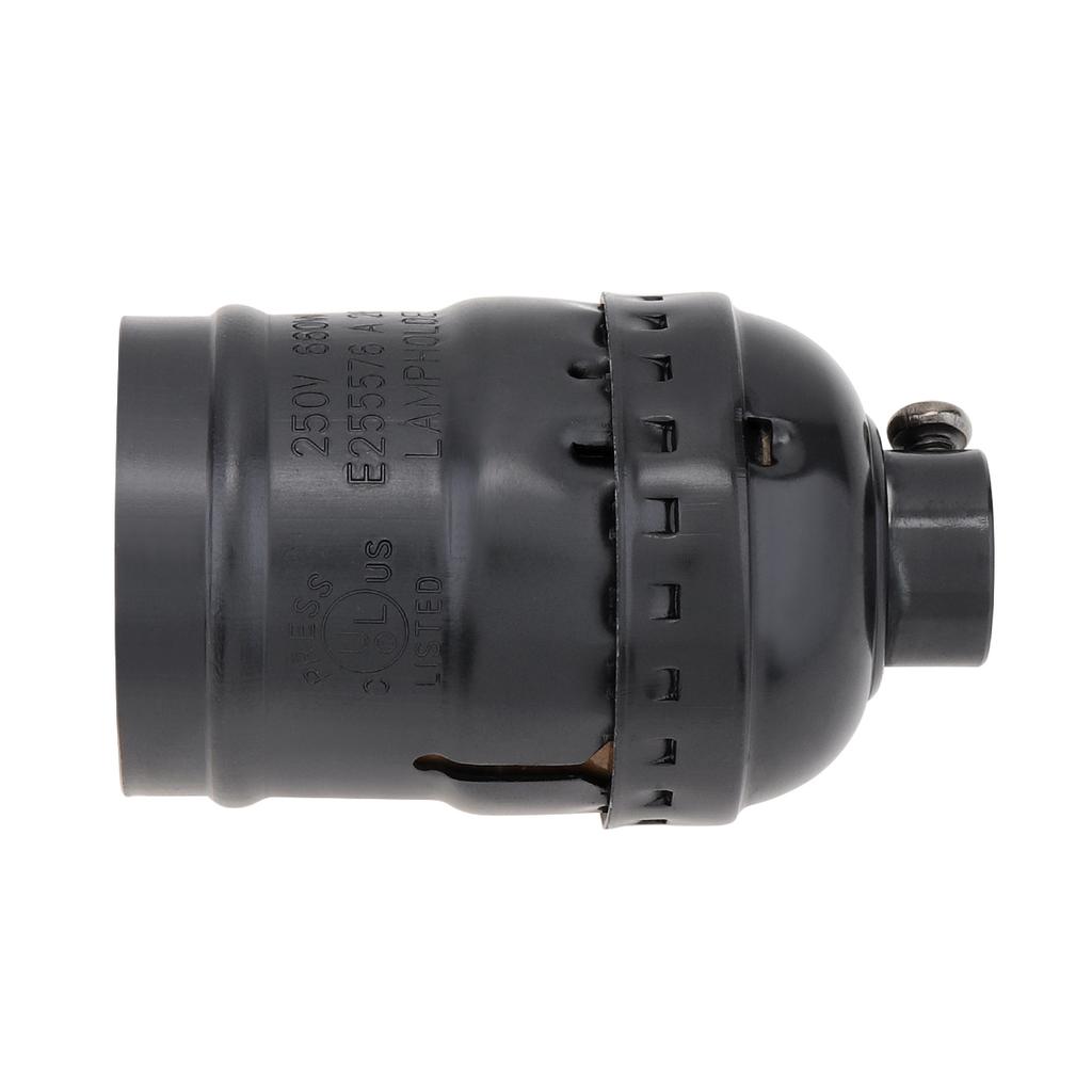 E26 / E27 Socket Vintage Retro Lamp Holder Aluminum Bulb Light Screw Sockets 4 Colors with Switch 110V/220V