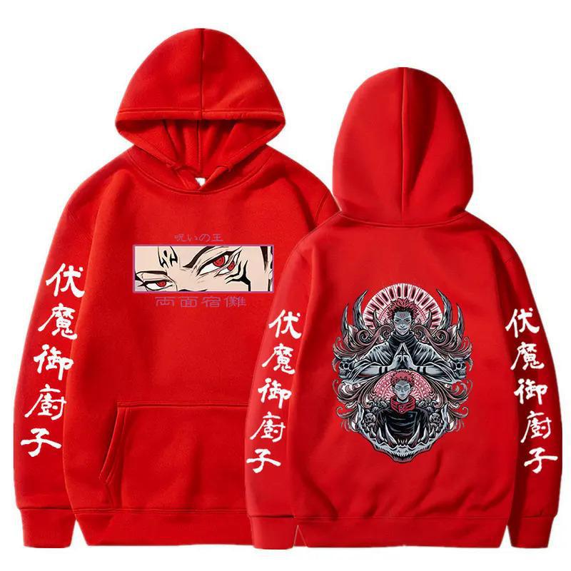 Anime Jujutsu Kaisen Hooded Ryomen Sukuna Hoodie