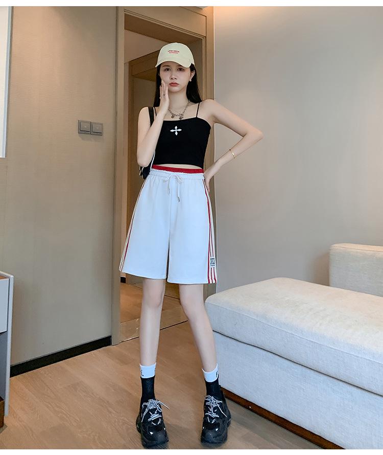 Women's High-Waist Striped Sports Shorts - Summer 2024 Trendy Loose Fit