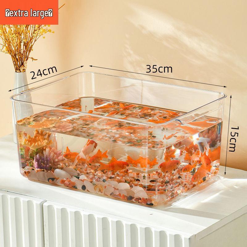 Acrylic Transparent Fish & Flower Arrangement Tank