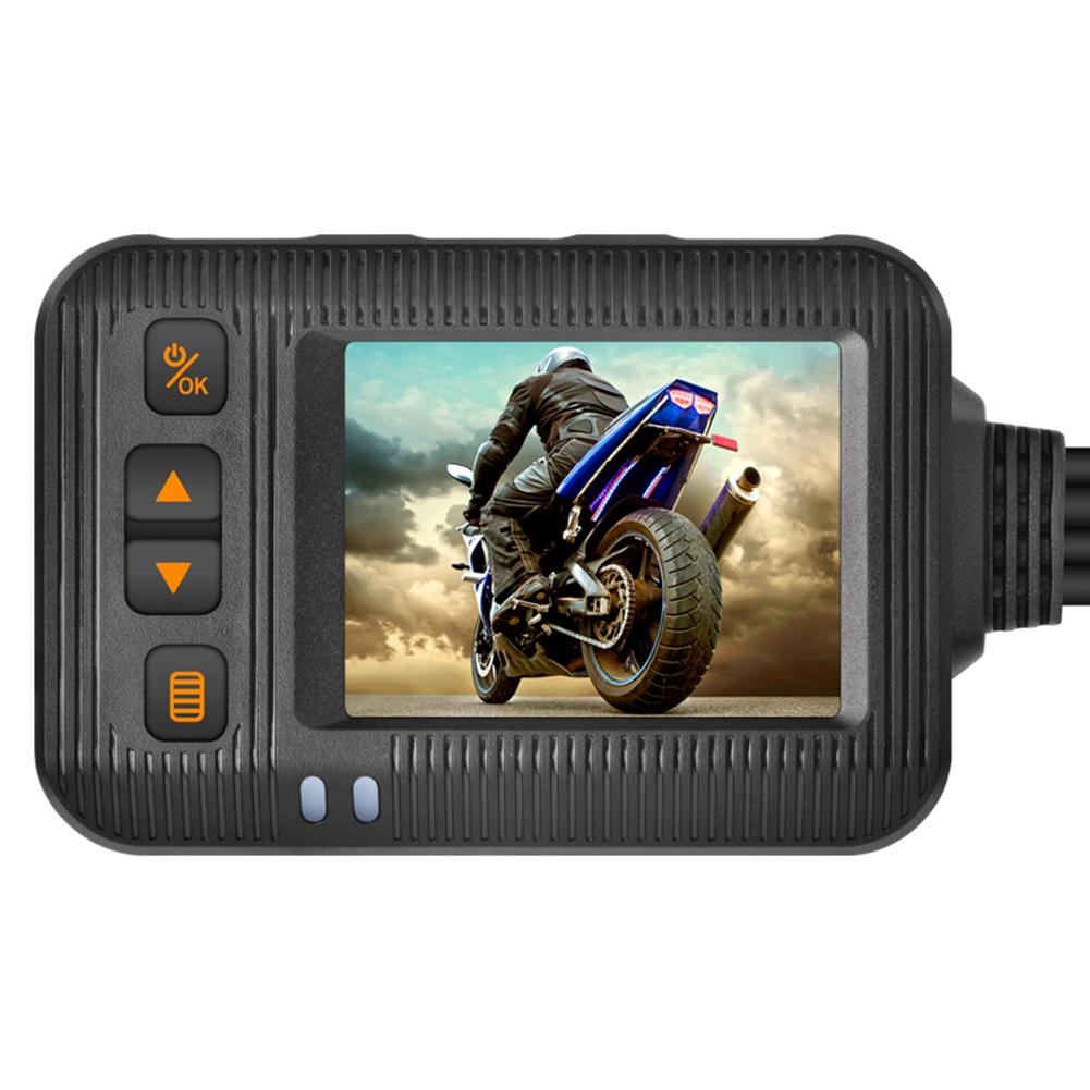 Full Body Waterproof Motorcycle DVR Dash Camera 2 inch Display Dual Channel Motorbike Dash Cam Front Rear View Driving Recorder