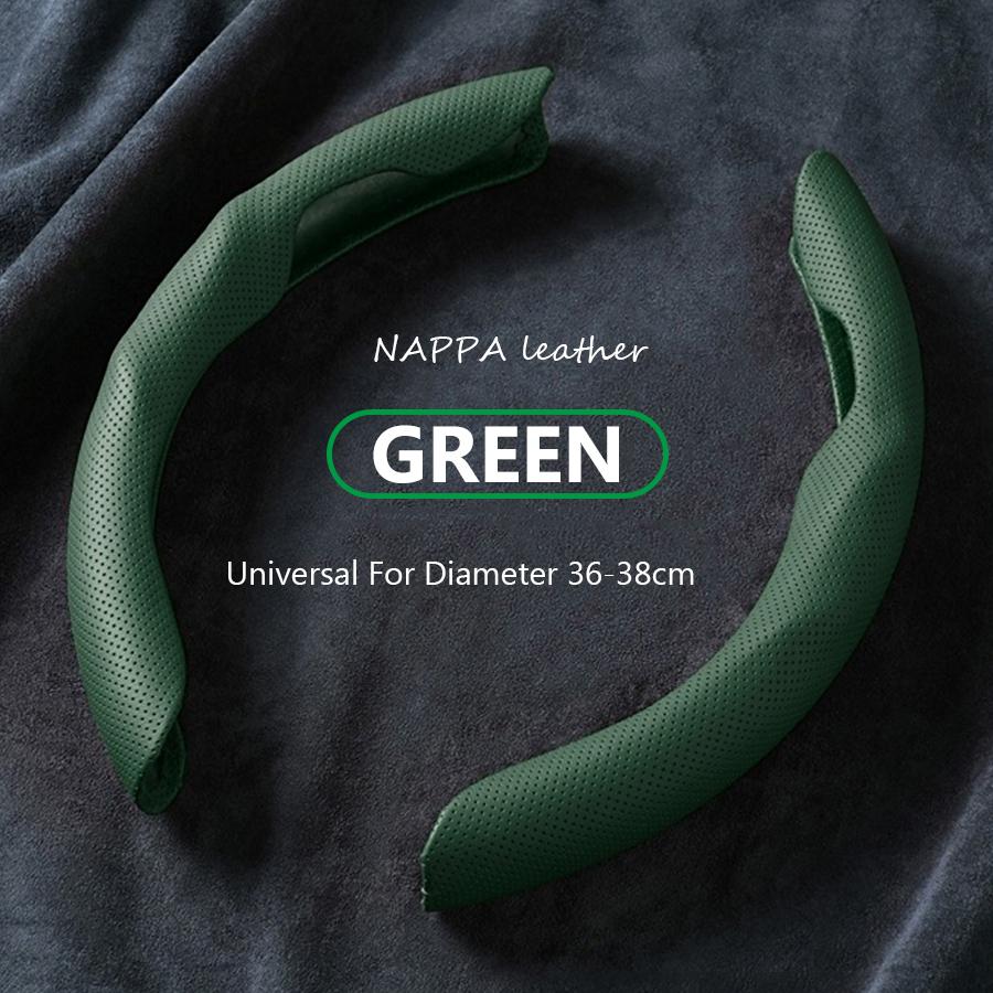 Universal Car Steering Wheel Cover NAPPA Leather 2PCS-Dimensional Anti Slip, Timple And Fashionable Protector Car Accessories