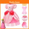 Adorable Princess Peach Dress Costume For Kids Perfect For Halloween And Role Play