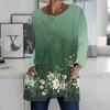 Plus Size Women Round Neck Long Sleeve Tee Soft Loose Tops For Daily Stroll And Indoor Rest