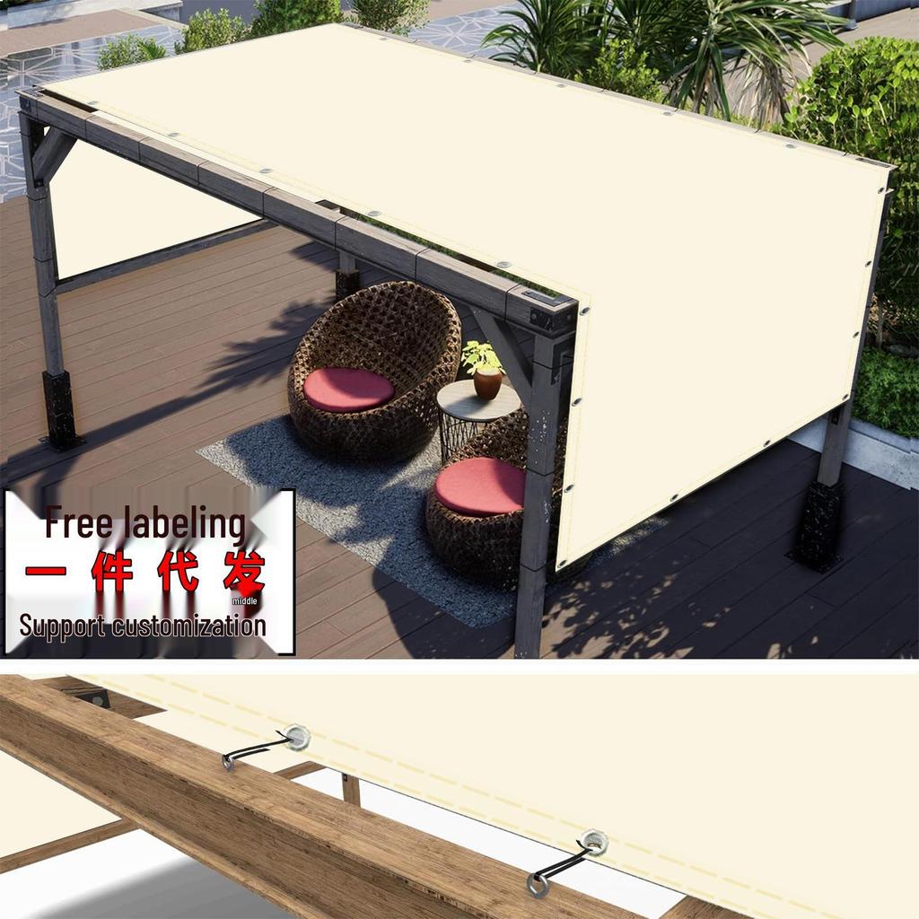 Straight Edge Waterproof Sun Shade Sail Gazebo – 98% UV Block with Stainless Steel Eyelets