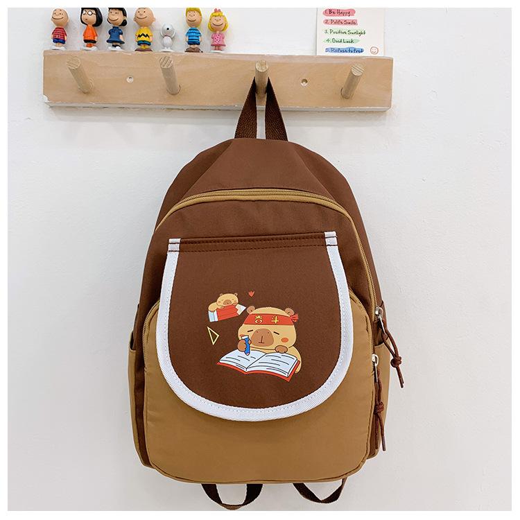 School Bag Kapibara Children's Casual Versatile Trend Backpack Boys and Girls