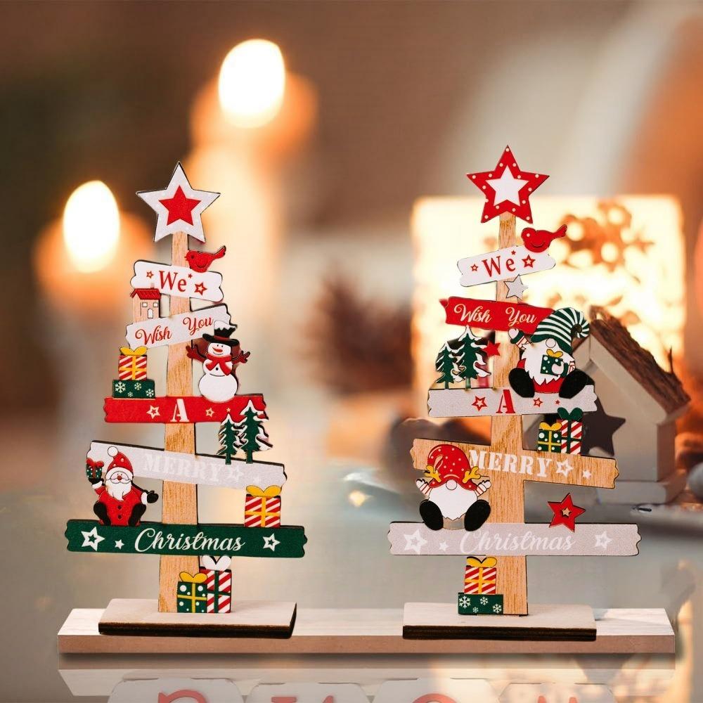

Christmas Tree Christmas Signs Plaque Wooden Tabletop Sign Christmas Party Decor Style A