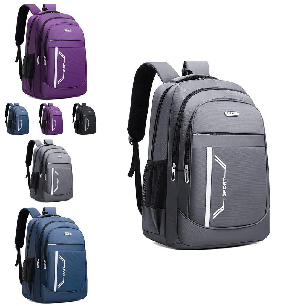 Oxford Cloth Casual Backpack With Large Capacity And Stylish Color Contrast For Travel