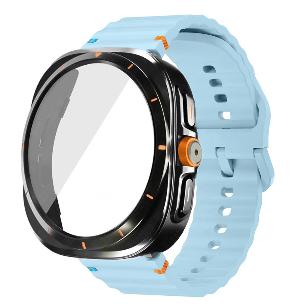 Change To Ultra Case+Band for Samsung Galaxy Watch Ultra Upgrade To Galaxy Watch 7 6 40mm 44mm Tempered Glass Screen Protector