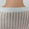 Neck Sleevewhite Long Round Women Elegant Striped See Through Outfits Tshirts Tees Skinny Club Tops
