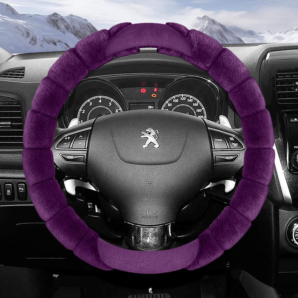 Suitable for b444 Plush Steering Wheel Cover Winter Cold-Proof and Warm Cover for Models 208 E-208 2008 E-2008 3008 E-3008 Partner Rifter 3 444b