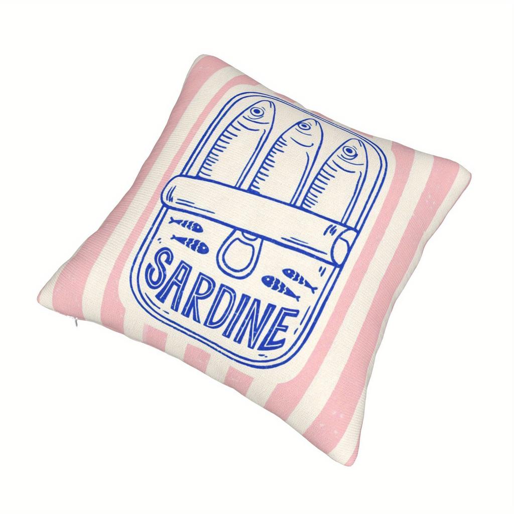 Sardine Pattern Sofa Throw Pillow Cover Decorative Cushion Cover