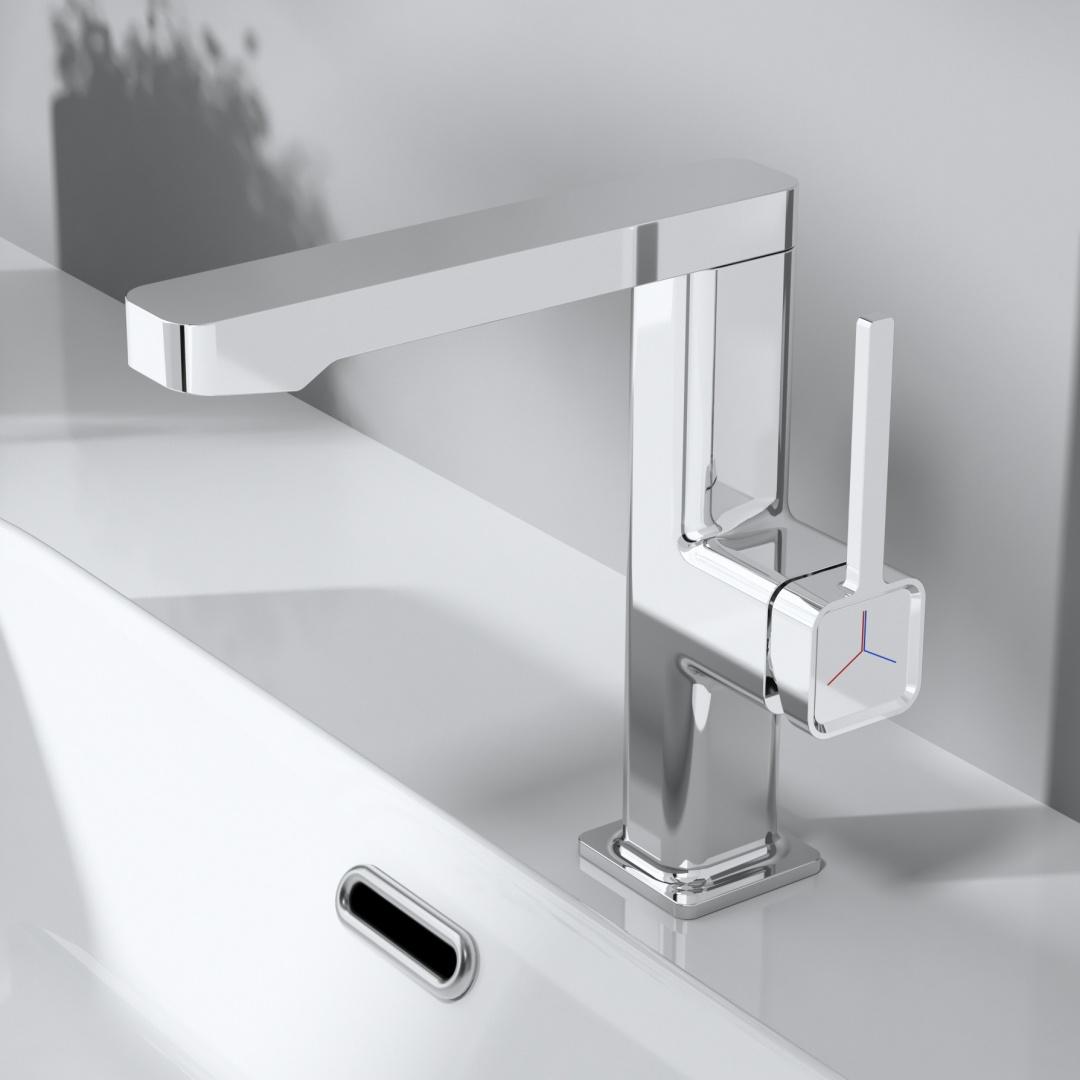 Rose Gold Basin Faucet Brushed Gold Bathroom Faucet Hot & Cold Brass Bathroom Sink Faucet Deck Mounted Lavotory Faucet Water Tap