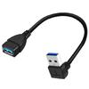 USB3.0 Angled Extension Cable USB3 Cable for Mouse Hard Disk Camera Easy Plugs and Play in Tight Space 20CM/7.87inch