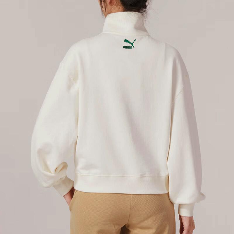 Puma Rebel Sweatshirts Women's White Half Turtleneck Moderate Other 622962-65