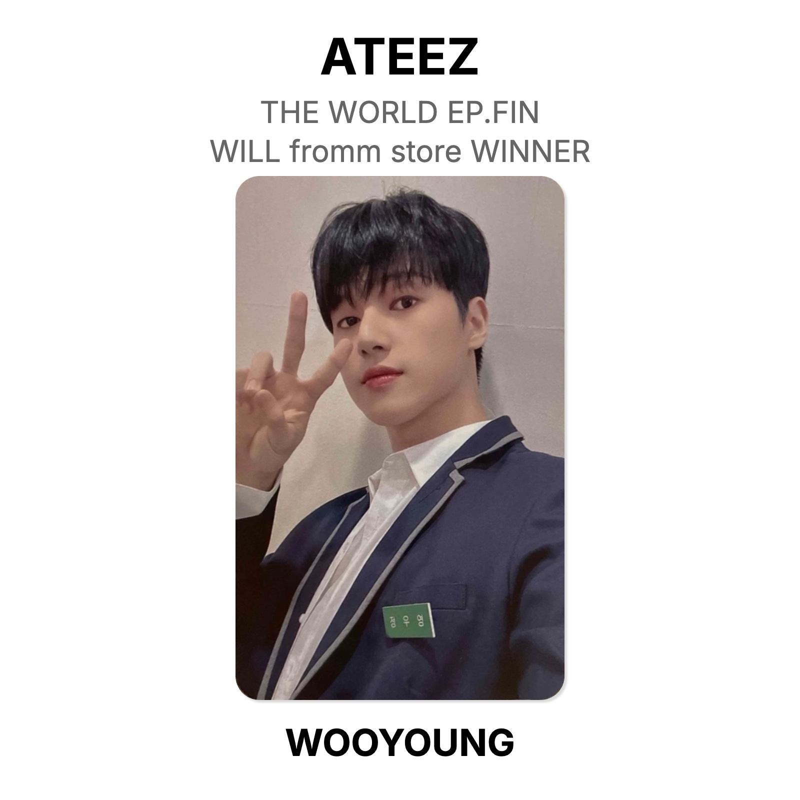 ATEEZ THE WORLD EP.FIN : WILL fromm store WINNER Official Photocard WOOYOUNG