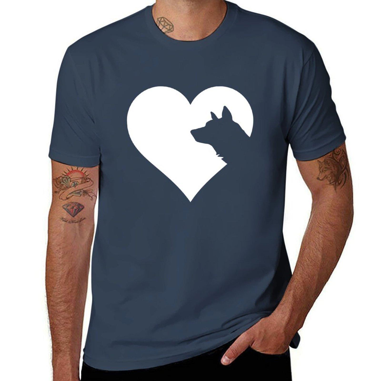 The Heart Of The Australian Kelpie Lover Tshirt Large Size Loose Casual Tee S