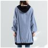 Large Size Women's Top Fashion Artistic Stripes Loose Autumn Casual Long Sleeved Hooded Sweatshirt