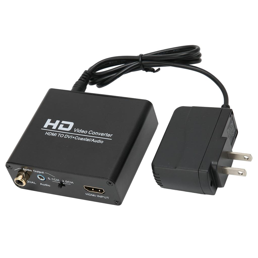 HD Multimedia Interface To DVI Converter Digital Coaxial Analog Stereo O Output Converter for
