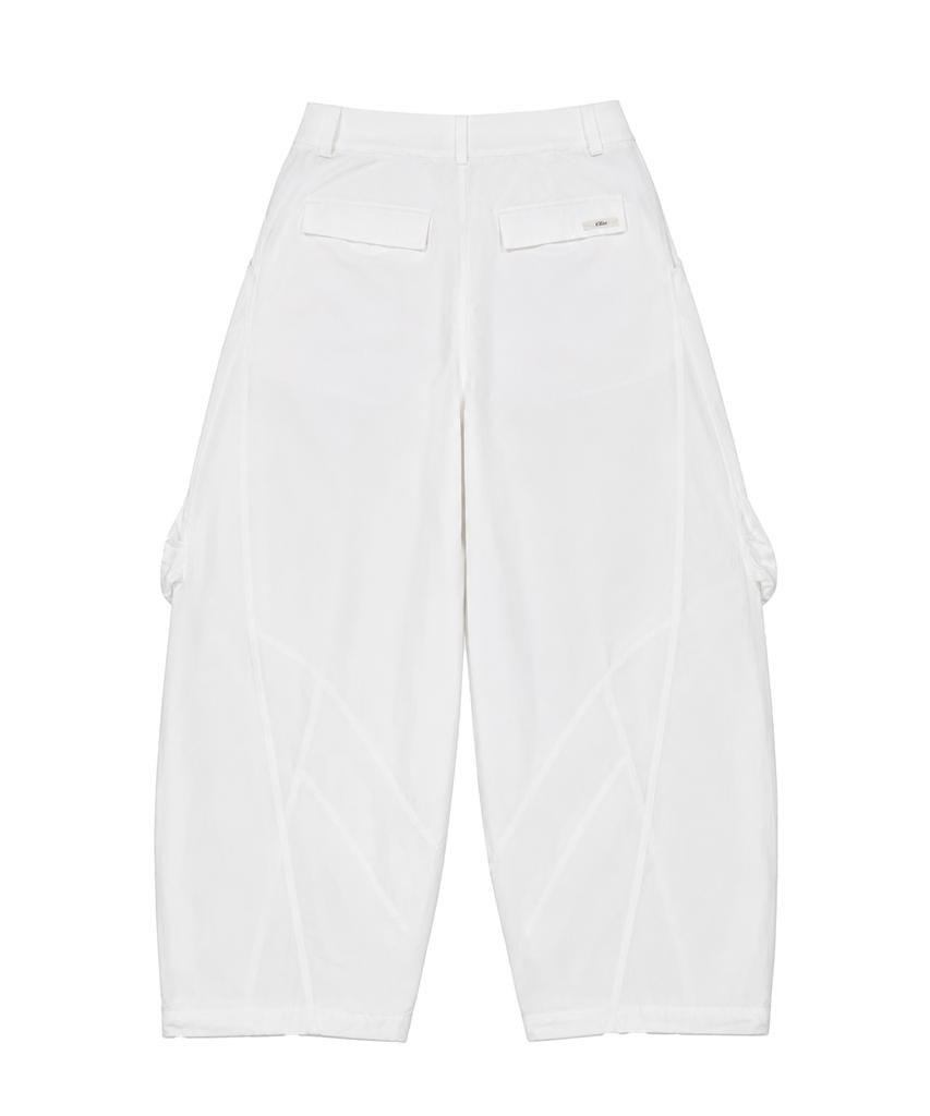 CLO'ET Curve Line Cargo Pants + White