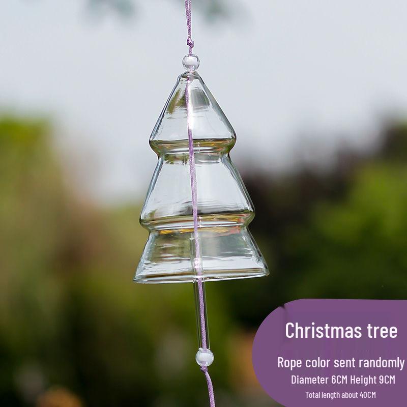 Cherry Blossom Glass Wind Chime - DIY Transparent Hanging Ornament