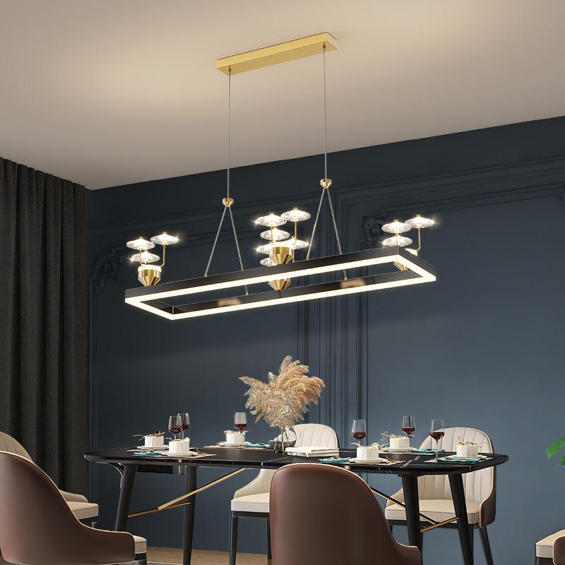 Nordic All Copper Light Luxury Crystal Living Room Light Creative Restaurant Light