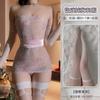 Domila Erotic Underwear Tube Top Embroidery Print Perspective Kimono Set Erotic Underwear Sexy Hip Wrap Uniform