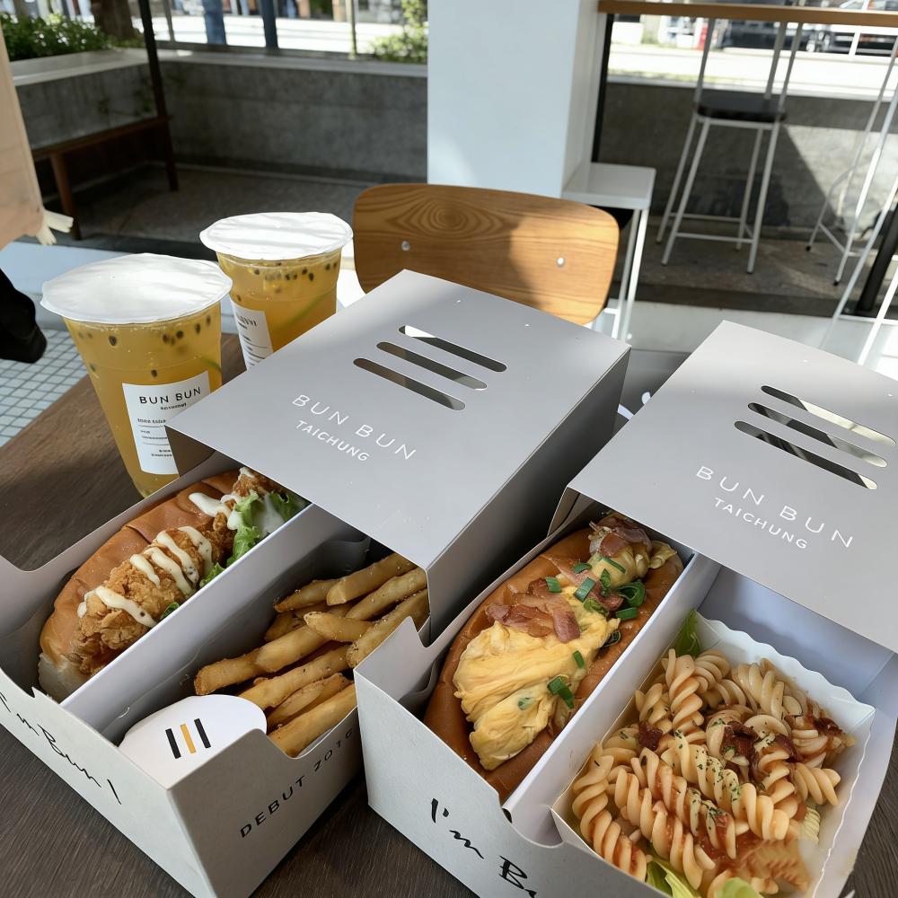 Custom Packaging Food Box Sandwich Toast French Fries Drawer Hot Dog Takeaway Disposable Salad Divider Paper Box Container customize&customize