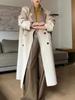 2024 Autumn/Winter Gradient All-Wool Double-Faced Cashmere Mid-Length Women's Coat