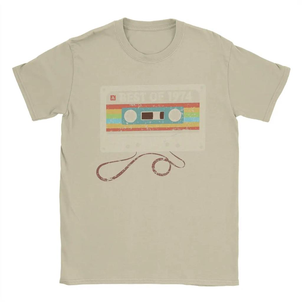 Best Of 1974 50 Year Old 50th Birthday Gift T Shirt for Men 100% Cotton T-Shirt Round Collar Tees Short Sleeve Tops Original