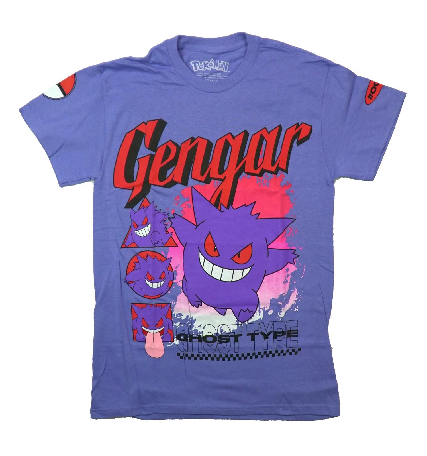 Pokemon New Adult T-Shirt - Gengar Ghost Type #0094 On Back XXL