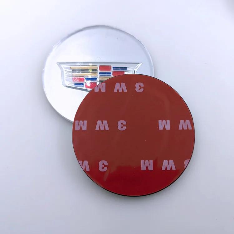 60/65MM Car Wheel Center Hub Emblem Sticker for Cadillac ATS CTS DTS STS SLS SLR XLR BLS Seville Escalade Tiburon CT6 Decoration