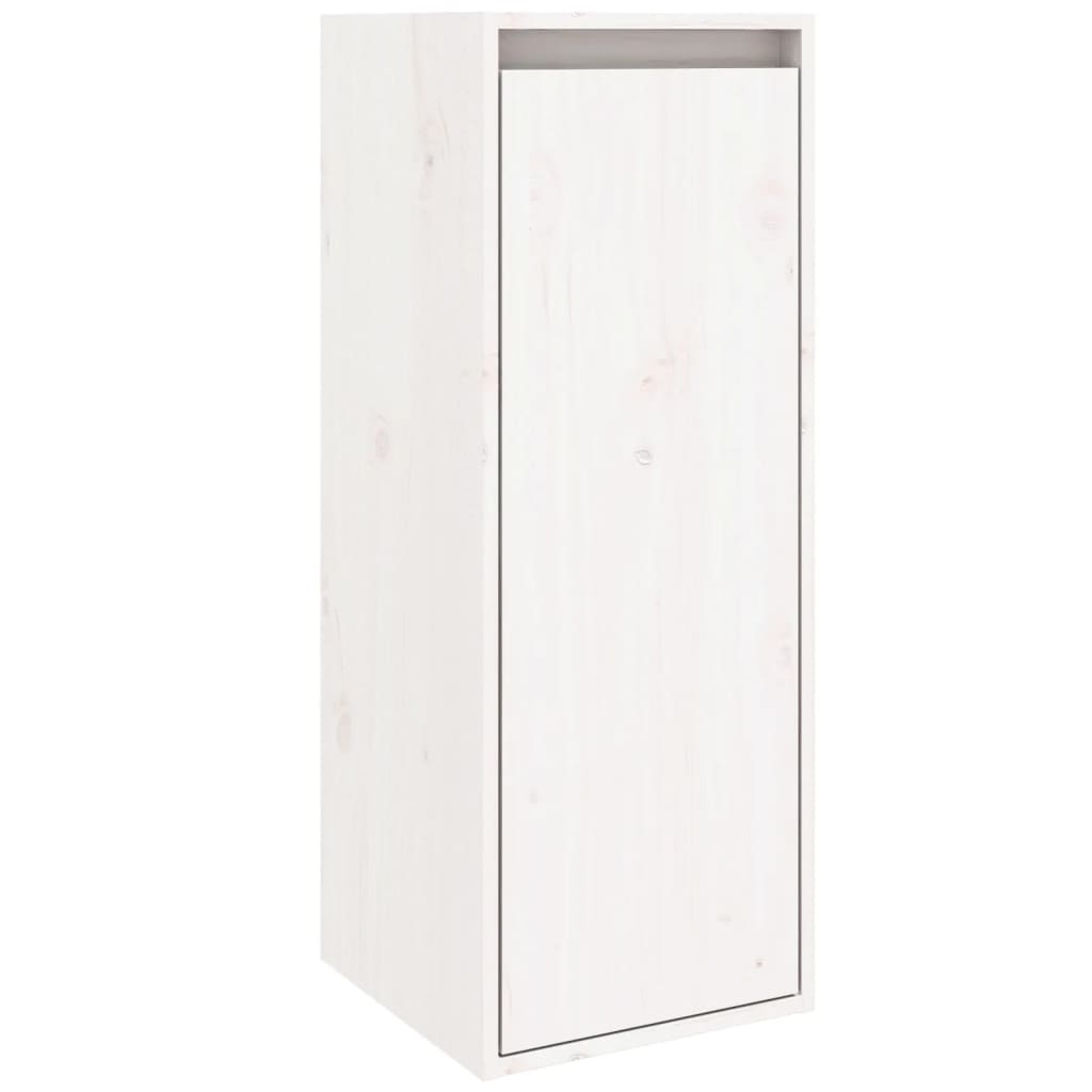 Vidaxl Wall Cabinet, White, 30X30X80 Cm, Solid Pine Wood