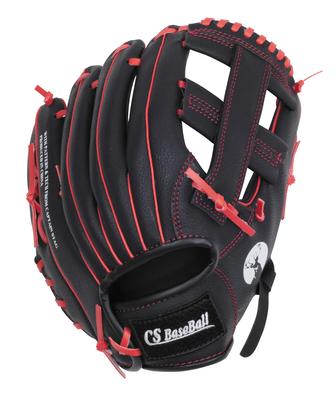 CAPTAIN STAG Baseball Glove CS Junior Baseball Glove Black X Red [For Children/Right-handed/All-around] UX-2591