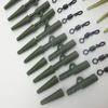40Pcs/lot Carp Rig Coarse Quick Change Swivels Tail Rubber Cone Anti Tangle Sleeves