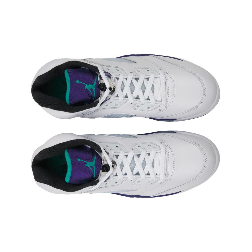 Air Jordan 5 Retro Grape 2025 Men Sneakers White New-Emerald Grape-Ice HQ7978-100