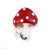 Drip Glaze Painted Mushroom Brooch - Versatile Clothing Lapel Pin