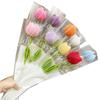 Crochet Tulip Flower Handwoven Flowers Table Decorative Ornaments Supplies for Bedroom Bathroom Room Decoration