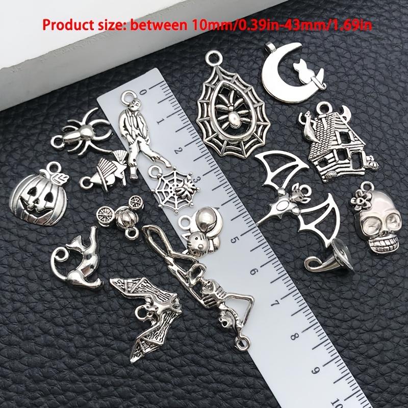 45pcs Pumpkin Bat Accessory Magic Hat Pendants, Alloy Pendants, Necklace Bracelet Jewelry DIY Pendants, The Best Choice for Birthday and Holiday Gifts