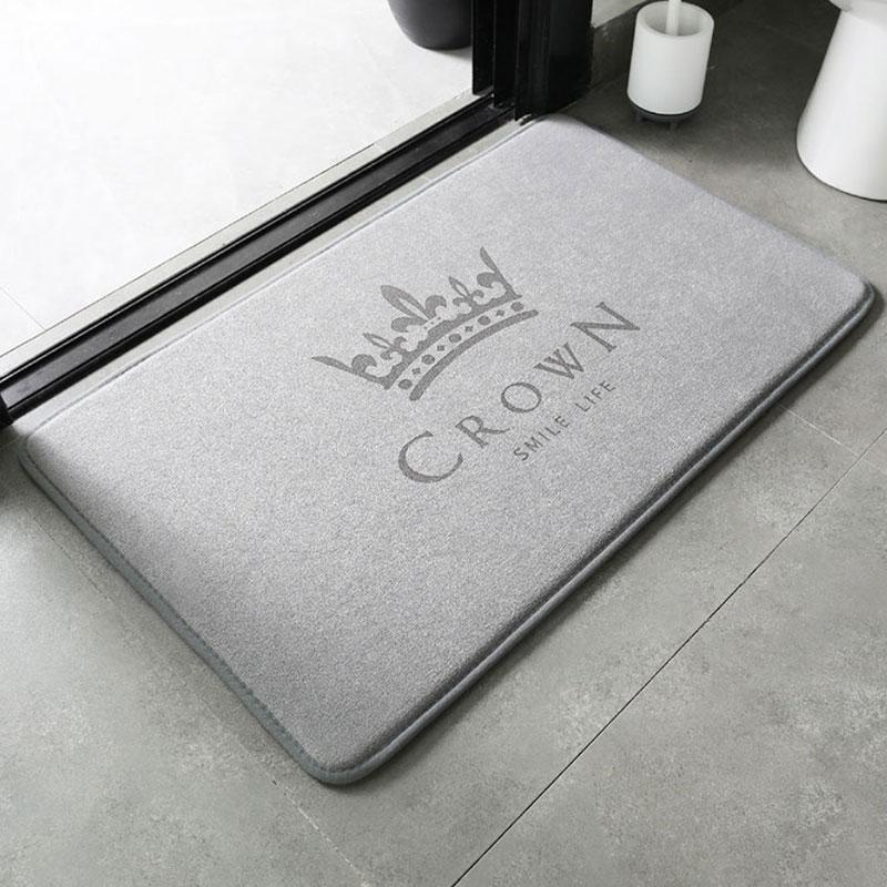 Bathroom Indoor Thickened Absorbent Floor Mat Area Rg Non-slip Floor Mat Toilet Kitchen Door Mat Bedroom Carpet Home Mat