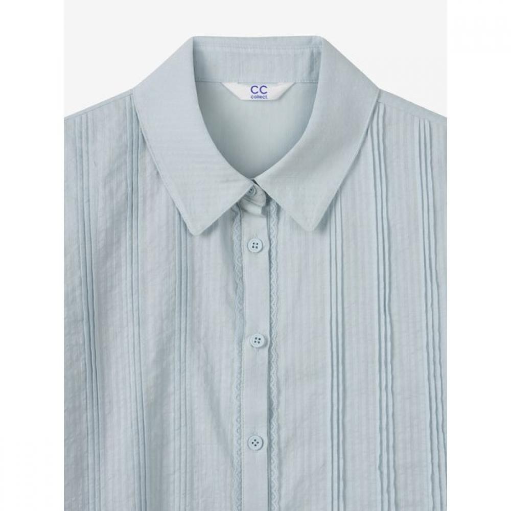 Cc Collect. Lace Trimming Stripe Blouse C262msc042