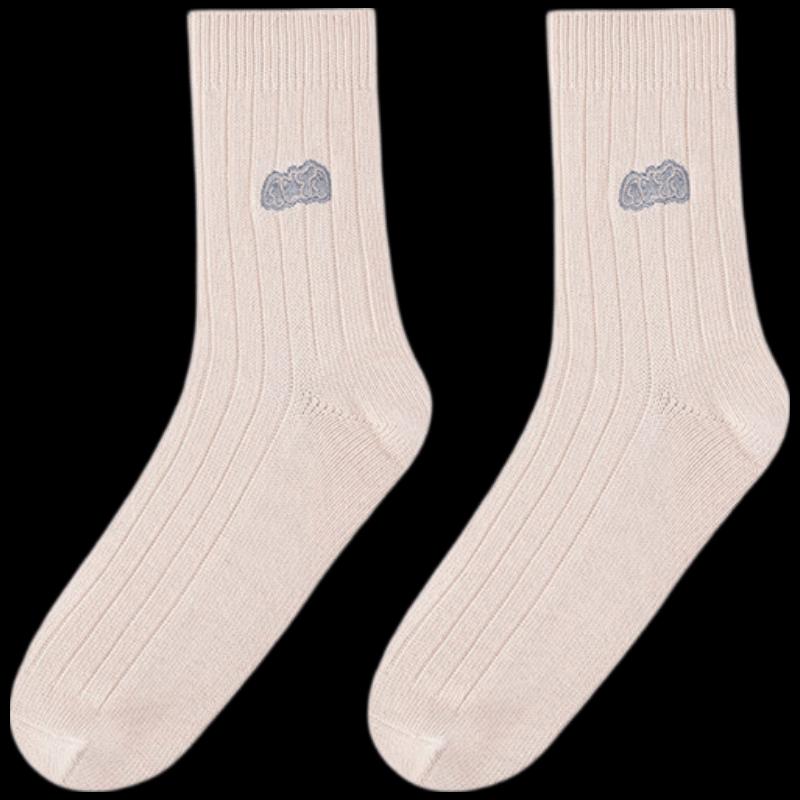ANTA Women s Ballet Style Ruffle Mid-Tube Socks L