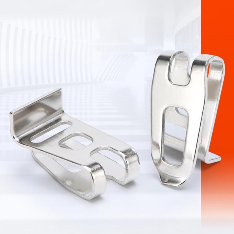 Stainless Steel Tool Belt Clip Secure Fastening Suitable for Workshop and Job Sites Use Safe Convenient Belt Attachment