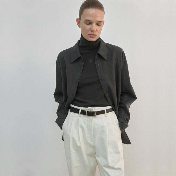 ATELIER NAIN Pog Point Tuck Slit Shirt(Bl-4274)