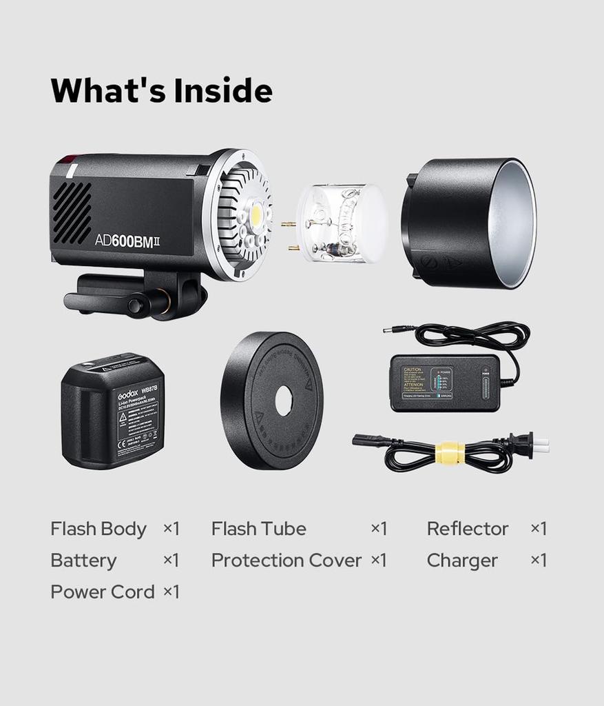 Godox AD600BM II 600W Outdoor Flash with Wireless X and Improved Features All-in-One 2.4G System, High-Speed Sync,