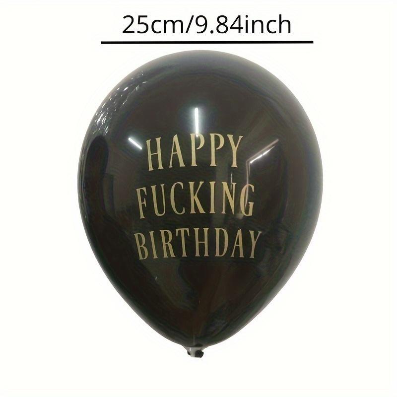 12ks balónová dekorace Elegantní oslavná černá balonová taška "Happy Birthday" - jedinečná a zřejmá sváteční dekorace.