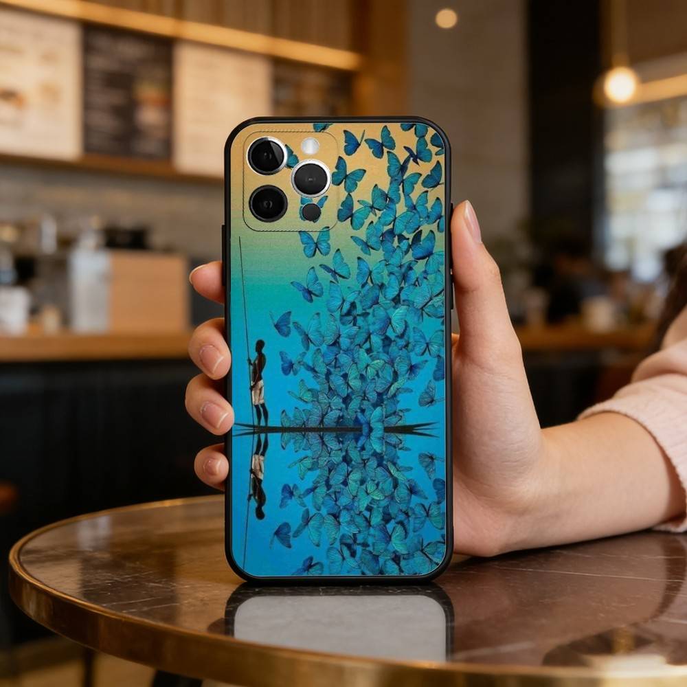S-Surreal F-Figure A-Art Soft Silicone Black Cover,Phone Case For iPhone 17,16,15,14,13,12,11 Plus,Pro Max,XS