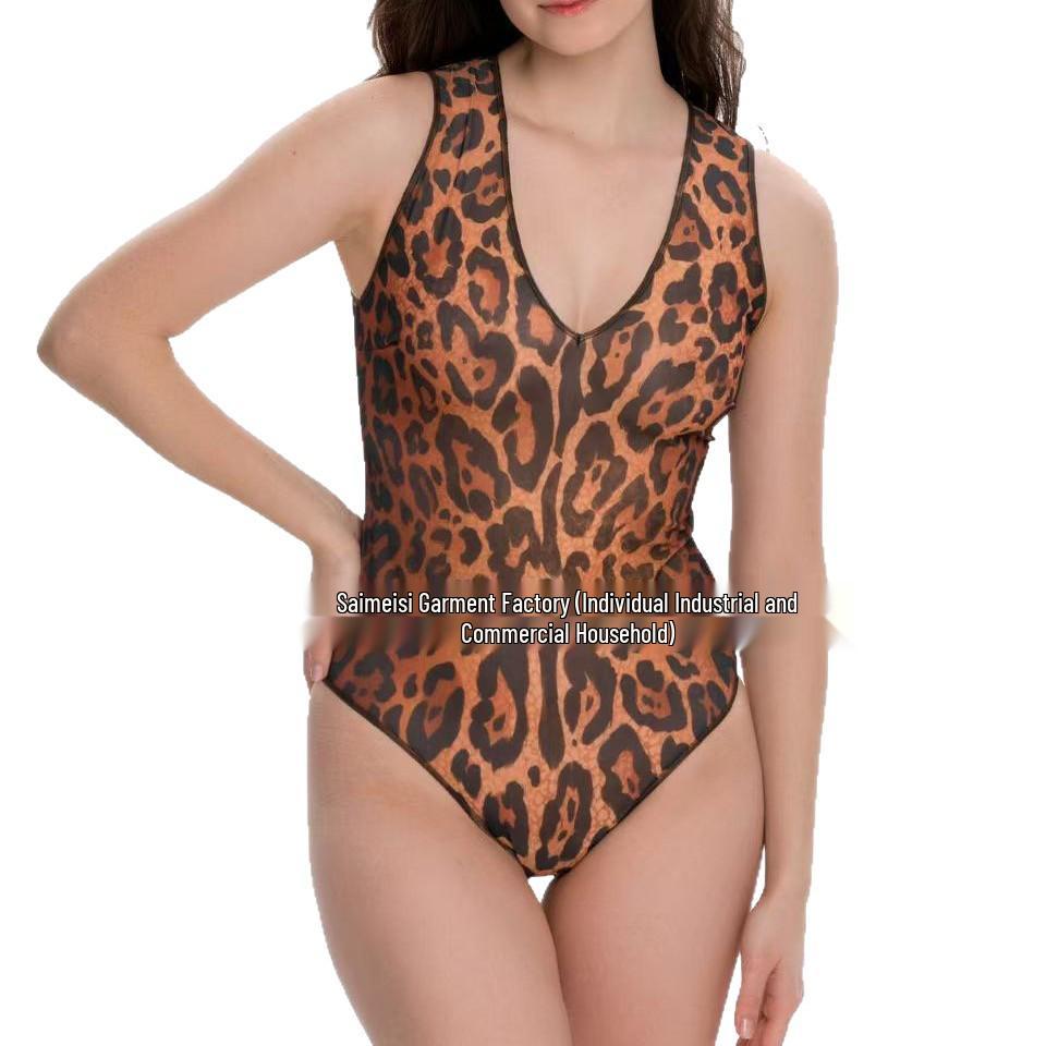 Women s Sexy Mesh Deep V One-Piece Swimsuit XX-Large картинки